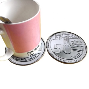 Sous-verres LEECORK de haute qualité, design cartoon, écologiques, en liège naturel et MDF, pour boissons, 95x95mm, 4mm d'épaisseur, ronds - Product Image 3
