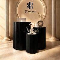 Comptoir de réception incurvé en bois massif moderne, sur mesure, avec éclairage LED, pour salons de beauté, de manucure et de coiffure, hôtels et usage commercial.