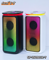 Haut-parleur de karaoké double 4 pouces BSL-809 40W avec lumière RGB, haut-parleur de fête, basses profondes, haut-parleur d'extérieur