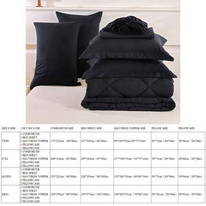 Ensemble de literie de qualité supérieure comprenant un surmatelas, un couvre-lit et des taies d'oreiller, un drap plat, pour le confort et la relaxation - Product Image 2