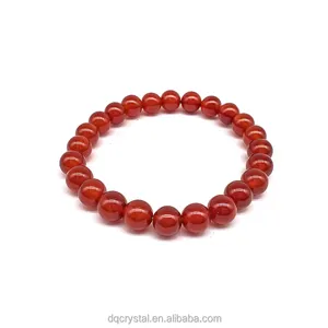 Natural crystal Cheaper price 8mm carnelian Bead Bracelets Jewelry red agate gem stone 8mm bracelet for women gift