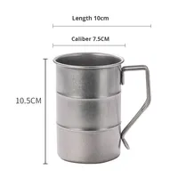 Offre Spéciale 304 chope à bière en acier inoxydable classique argent Sublimation tasse de camping tasse à boire pour les restaurants