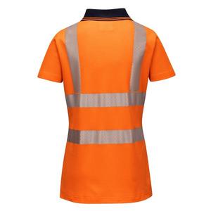 PORTWEST - LW72OBRXL Women's Pro high visibility <b>orange</b>/black <b>polo</b> <b>shirt</b> - EAN 5036108366743 HI-VIS WORKWEAR - Product Image 2