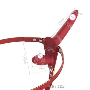 Gode outils silicone solide gode lesbien sex toy godes à deux têtes Porter un pantalon en cuir - Product Image 3