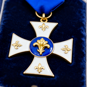 Design alto rilievo croce Maltese francese Chevalier medaglia medaglia all'ingrosso simmetrica commemorativa onore metallo smalto medaglia - Product Image 2