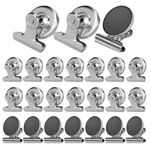 Grands clips magnétiques de bouledogue français, clips de bouledogue en ferrari pour bureau/réfrigérateur, clips à ressort magnétiques (paquet de 24) - Product Image 2