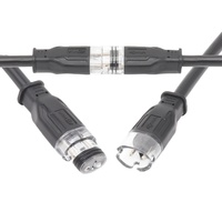 Éclairage LED extérieur Câbles étanches Moulés Q12 2Pin 3Pin Connecteur rapide 450V 10A AC DC Power Plug IP65 Connecteur étanche