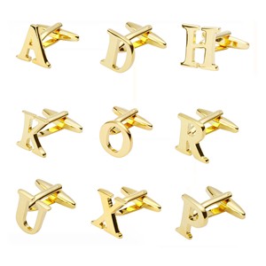 Haute qualité Français hommes <span class=keywords><strong>de</strong></span> chemise en métal en laiton or <span class=keywords><strong>argent</strong></span> A-Z lettre <span class=keywords><strong>boutons</strong></span> <span class=keywords><strong>de</strong></span> <span class=keywords><strong>manchette</strong></span> lettre Initiale Alphabet <span class=keywords><strong>boutons</strong></span> <span class=keywords><strong>de</strong></span> <span class=keywords><strong>manchette</strong></span> pour hommes - Product Image 1