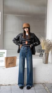 Jeans Larghi da <span class=keywords><strong>Donna</strong></span> <span class=keywords><strong>Taglie</strong></span> Forti, Casual, Tinta Unita, Gamba Dritta, Tessuto Elastico, Vita Alta, Vestibilità Ampia, per Tutte le Stagioni - Product Image 3