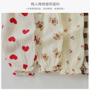 2023 bébé pantalons anti-moustiques garçons et filles mince <span class=keywords><strong>coton</strong></span> <span class=keywords><strong>gaze</strong></span> Bloomers mignon long pyjamas pour hiver vêtements pour enfants - Product Image 3