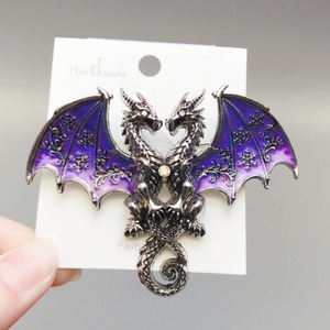 Broche en forme de dragon doré, accessoire de broche animale pour hommes et femmes - Product Image 2