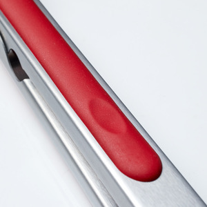 Plump Stainless Steel Food Tongs Red Heat Resistant For Noodles Hot Pot BBQ Steak Grilled Meat - Product Image 3