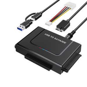 Adaptador USB a SATA <span class=keywords><strong>IDE</strong></span>, carcasa externa para <span class=keywords><strong>disco</strong></span> <span class=keywords><strong>duro</strong></span> de 2,5 y 3,5 pulgadas con fuente de alimentación y cable de datos para PC y portátil - Product Image 5