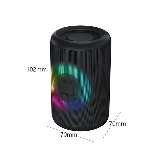 Small Fabric LED Mini Portable Wireless Sound Speaker Hifi Sounds Bass RGB Light Bluetooth Speaker