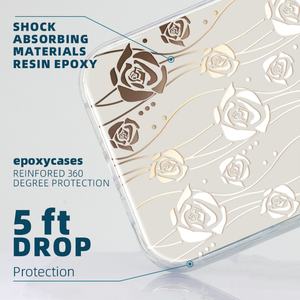 Funda para Teléfono con Espejo Dorado Rosa con Impresión UV para iPhone 13, Funda con Espejo para iPhone 15 Pro Max, Carcasa Trasera para Chicas - Product Image 3