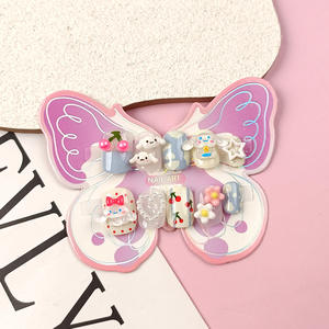 Qianya Cinnamoroll Heart Cherry Teens Press on Nails-<span class=keywords><strong>Uñas</strong></span> postizas <span class=keywords><strong>de</strong></span> dibujos animados para niñas <span class=keywords><strong>de</strong></span> 10 a 18 años, lindo conjunto <span class=keywords><strong>de</strong></span> arte <span class=keywords><strong>de</strong></span> <span class=keywords><strong>uñas</strong></span> para niños grandes - Product Image 6