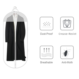 Housse de rangement pliable en polyester pour robe de mariée, anti-poussière, avec cintre, personnalisable avec logo, vente en gros usine - Product Image 4