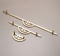 Quincaillerie de meuble en alliage de Zinc Style chinois poignée de porte d'armoire de luxe légère poignée de tiroir d'armoire en laiton brossé poignées tirer