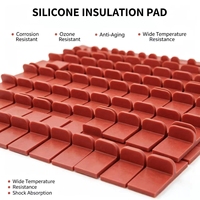 Hengyi – Bloc d'isolation en caoutchouc silicone résistant aux températures extrêmes, amortisseur de vibrations pour équipements électriques