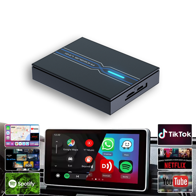 Wireless Android 13 Carplay AI Box Full HD Streaming Offers In-Car Entertainment 4G Wifi YouTube Apple Android Auto Electronics