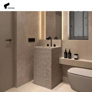 Évier Autoportant Populaire Tostone en Travertin Naturel Blanc Rectangulaire pour Design Personnalisé Maison Villa Hôtel - Product Image 2