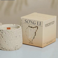 Cadeaux en papier carton avec logo personnalisé Boîtes à bougies Beige Ivoire Couleur magnétique Nouveau design Boîte d'emballage vide pour fondre la cire