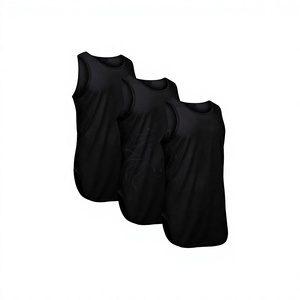 Men's Compression Tank Sleeveless O-Neck Knitted Polyester Fitness Gym Workout <b>Muscle</b> <b>Vest</b> - Product Image 4