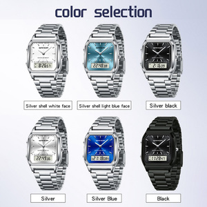 Reloj de Cuarzo SANDA 747 Retro Cuadrado para Hombre, Minimalista, Versátil, Impermeable, Multifunción - Product Image 2