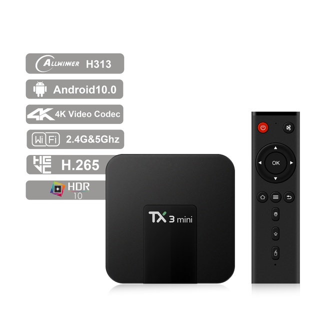 TX3mini Set Top Box Quad-core 2.4/5G WiFi Smart TV Box ABS 2GB 16GB 1080P Media Streamer TV Set Top Box for Android