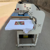 Presse à chaud hydraulique semi-automatique à double plaque 40*60cm pour T-shirts et vêtements, machine de personnalisation avec laser