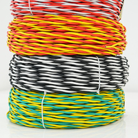 350V-750V Cables paralelos gemelos aislados de PVC Cobre sólido plano para monitoreo de iluminación de audio Categoría de cables eléctricos
