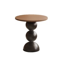 Table d'appoint rétro française moderne du milieu du siècle pour petits salons, table d'appoint de canapé en bois massif, armoire de buffet Wabi-sabi