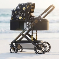 Poussette Bébé 2025 Nouvelle Légère Pliable Système de Voyage Haut de Gamme Landau Double Sens Absorption des Chocs 0-6 Mois