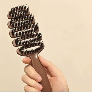 Brosse à <span class=keywords><strong>cheveux</strong></span> Songta compacte en ABS avec poils de sanglier, pour soins capillaires, massage du cuir chevelu, démêlage et coiffage antistatique - Product Image 5