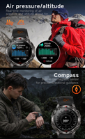 Nouvelle montre connectée HT53 pour homme, GPS d'extérieur, robuste, tracker de fitness, étanche IP68, LED, surveillance de la fréquence cardiaque et de l'oxygène sanguin, OEM/ODM