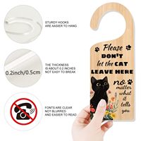 Ne laissez pas le chat sortir cintres de porte en acrylique pendentifs de poignée de porte ornements pour chat maison animalerie chatterie