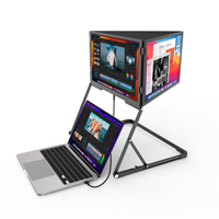 Moniteur portable triple écran 18,5 pouces 2,5K IPS LCD 400 Nits Type C 60 Hz pour les entreprises