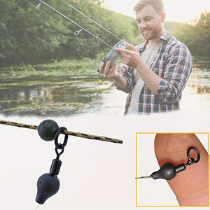 Ou Li Dry Leaf Stoppeur <span class=keywords><strong>de</strong></span> <span class=keywords><strong>ligne</strong></span> lesté en tungstène en forme <span class=keywords><strong>de</strong></span> 8 avec perle anti-retour pour la pêche au fond - Product Image 3