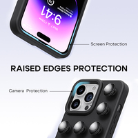 Coque de téléphone Heybingo antichoc et antidérapante en silicone souple, couleur unie, avec ventouse, pour iPhone 17 – Offre Spéciale