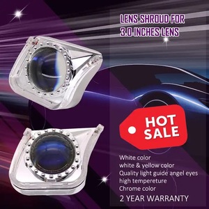 2.5 Inch Slanted U Shape Integrated <b>Light</b> <b>Cover</b> With Led Angel Eye Daytime Running <b>Light</b> Trim For Car Lighting Decoration - Product Image 5