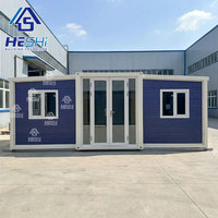 Maison préfabriquée isolée pliable de 20 pieds et 40 pieds, conteneur extensible, maison préfabriquée pour expédition, 5 chambres, construction immobilière