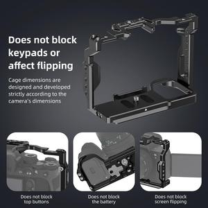 PULUZ Cage de stabilisation métallique pour appareil photo Sony A7 IV / ILCE-7M4 / <span class=keywords><strong>A7M4</strong></span> / A7M3 / A7R3 / A7R III / <span class=keywords><strong>A7R5</strong></span> - Product Image 3