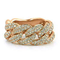 Starsgem personnalisé mossonite cubain 925 argent sterling vvs mossanite diamant hiphop hip hop mens moissanite cuban link ring