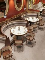 Meubles commerciaux en gros, table en bois massif et ensembles de chaises en rotin, canapé pour hôtel, restaurant, bar, café, fast-food