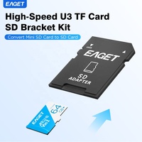EAGET T1C – Pack multi-cartes TF avec support pour carte SD, kit de cartes mémoire OEM 32 Go, 64 Go, 128 Go, 256 Go