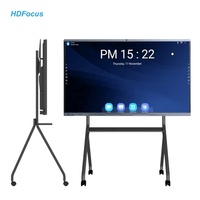 100 Inch 4K Multi Touch Digitale Smartboard Scherm Vloerstandaard Elektronisch Interactief Whiteboard Android/Windows Os Voor