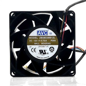 AVC 80 มม. 12V DC พัดลมลูกปืน 4 สาย PWM พัดลมระบายความร้อน CPU รุ่น 2B08038B12L - Product Image 1