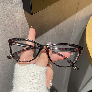 メガネフレーム,夏のポジティブエネルギードレッシング鮮やかな花のPCフレームCat-Eye Blue Light Blocking - Product Image 2