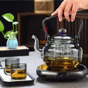 Glass Teapot Electric Kettle With <b>Ceramic</b> Base Boil Dry Protection Automatic Shut Off For <b>Tea</b> Making - Product Image 4