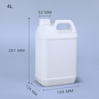 Baril en plastique HDPE, matériel pour pichet liquide, colle, récipient d'huile, carré, épais, 1 pièce